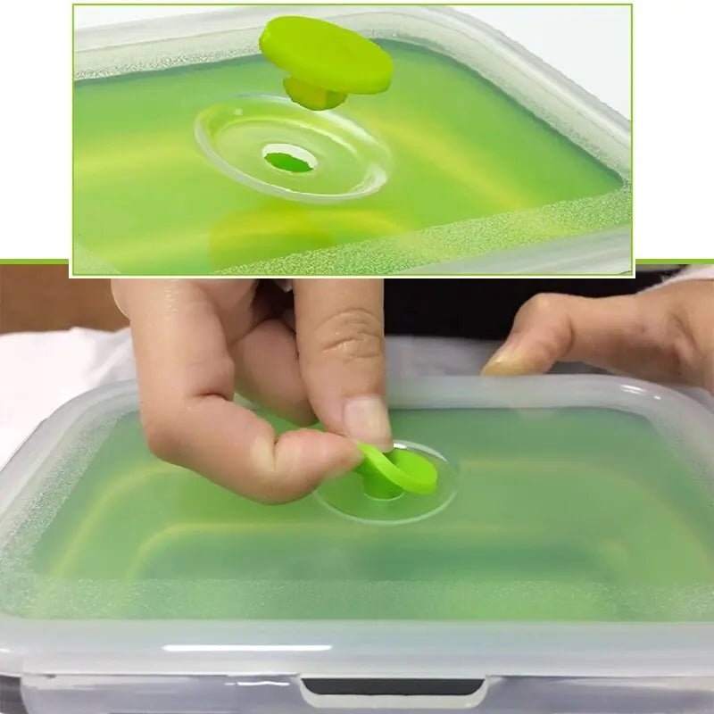 Silicone Rectangle Collapsible Lunch Box