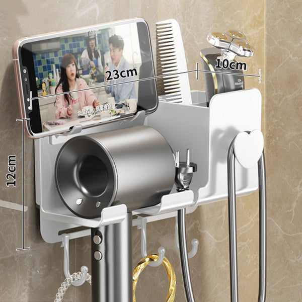 Perforation-Free Hair Dryer Shelf