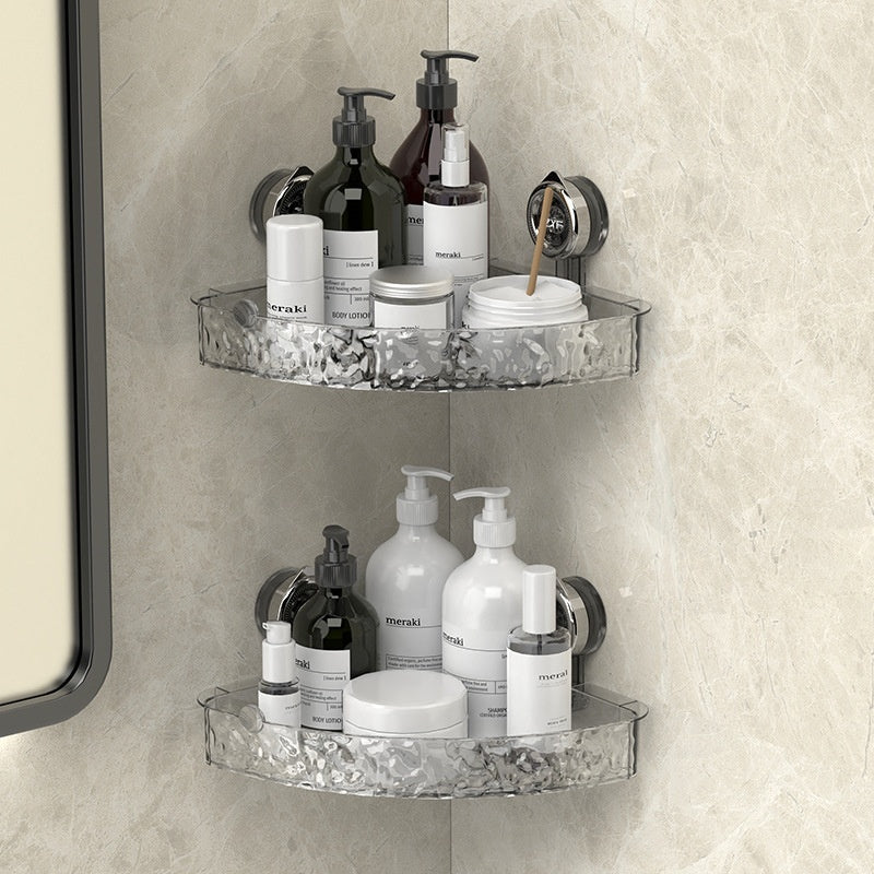 Punch-Free Suction Cup Triangle Bathroom Rack