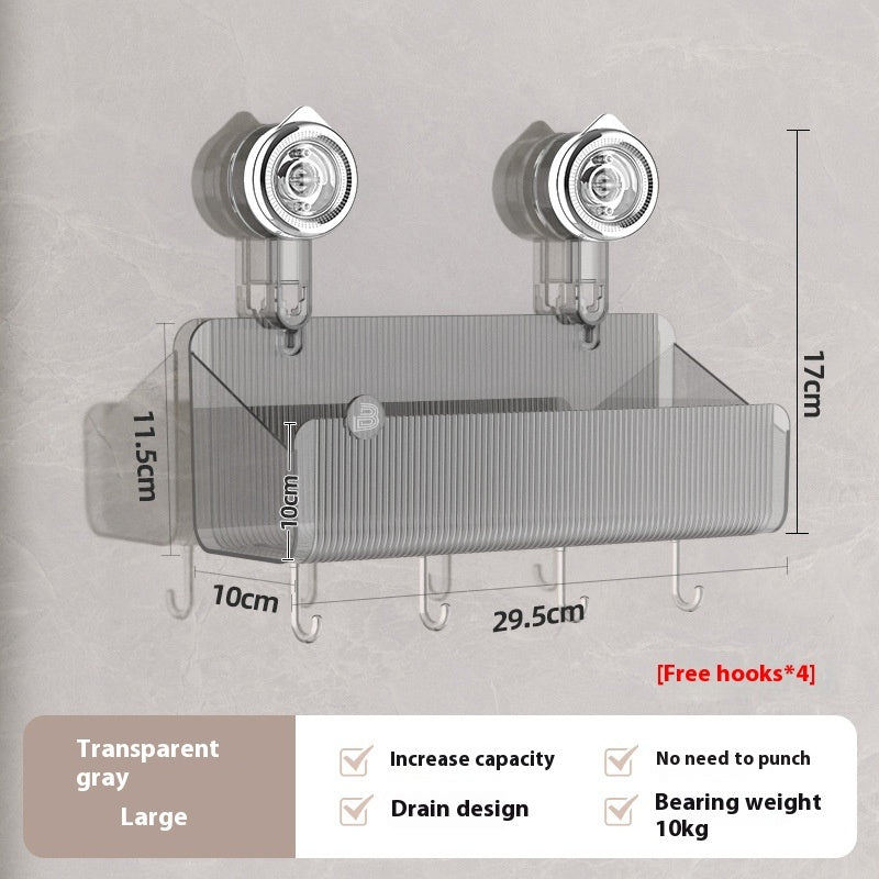 Punch-Free Suction Cup Triangle Bathroom Rack