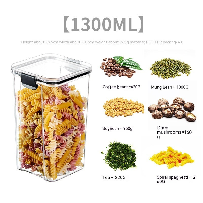 Stackable Transparent Food Storage Plastic Cans