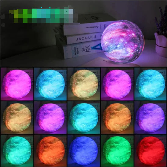 Galaxy Moon Lamp: Erleuchtende Eleganz