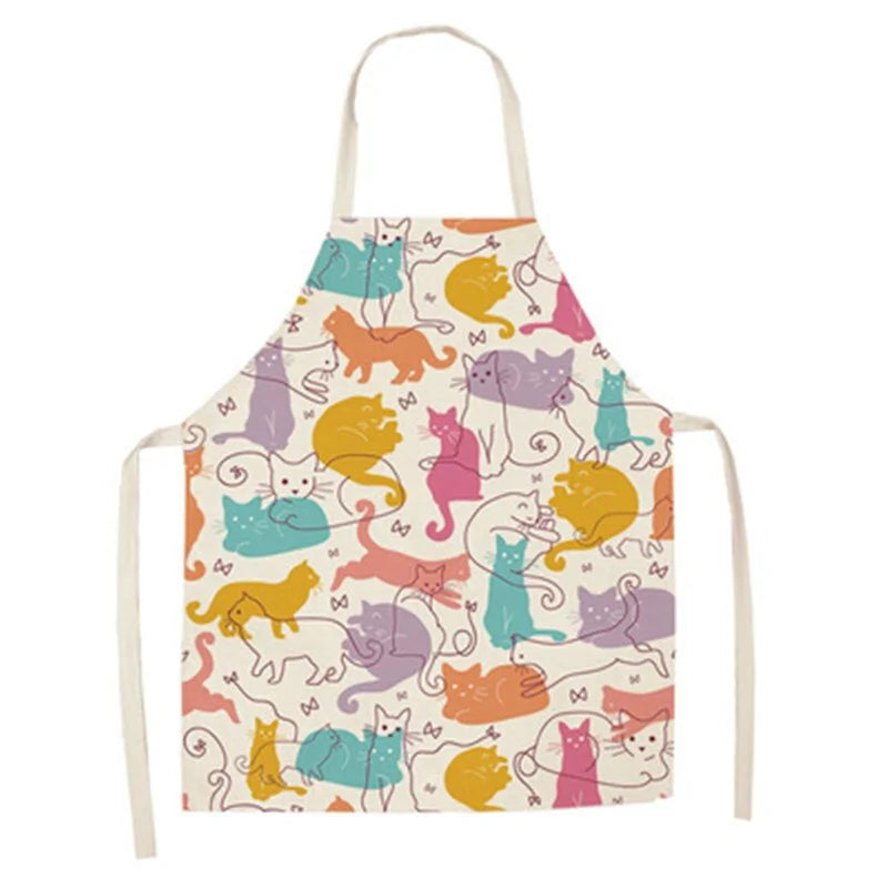 Delantal de cocina con estampado de gato lindo