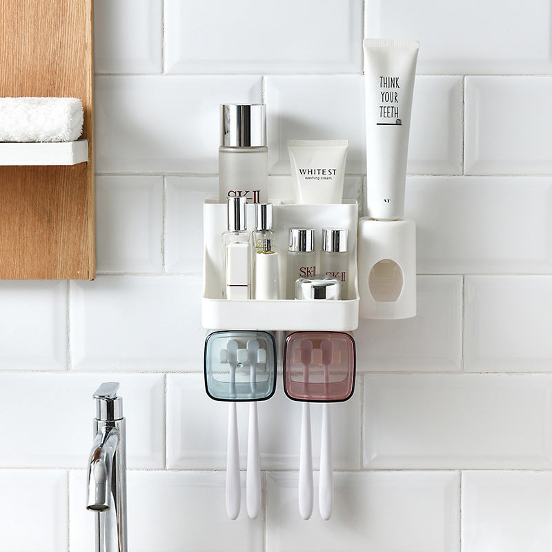 Hole-Free Bathroom Organizer Shelf