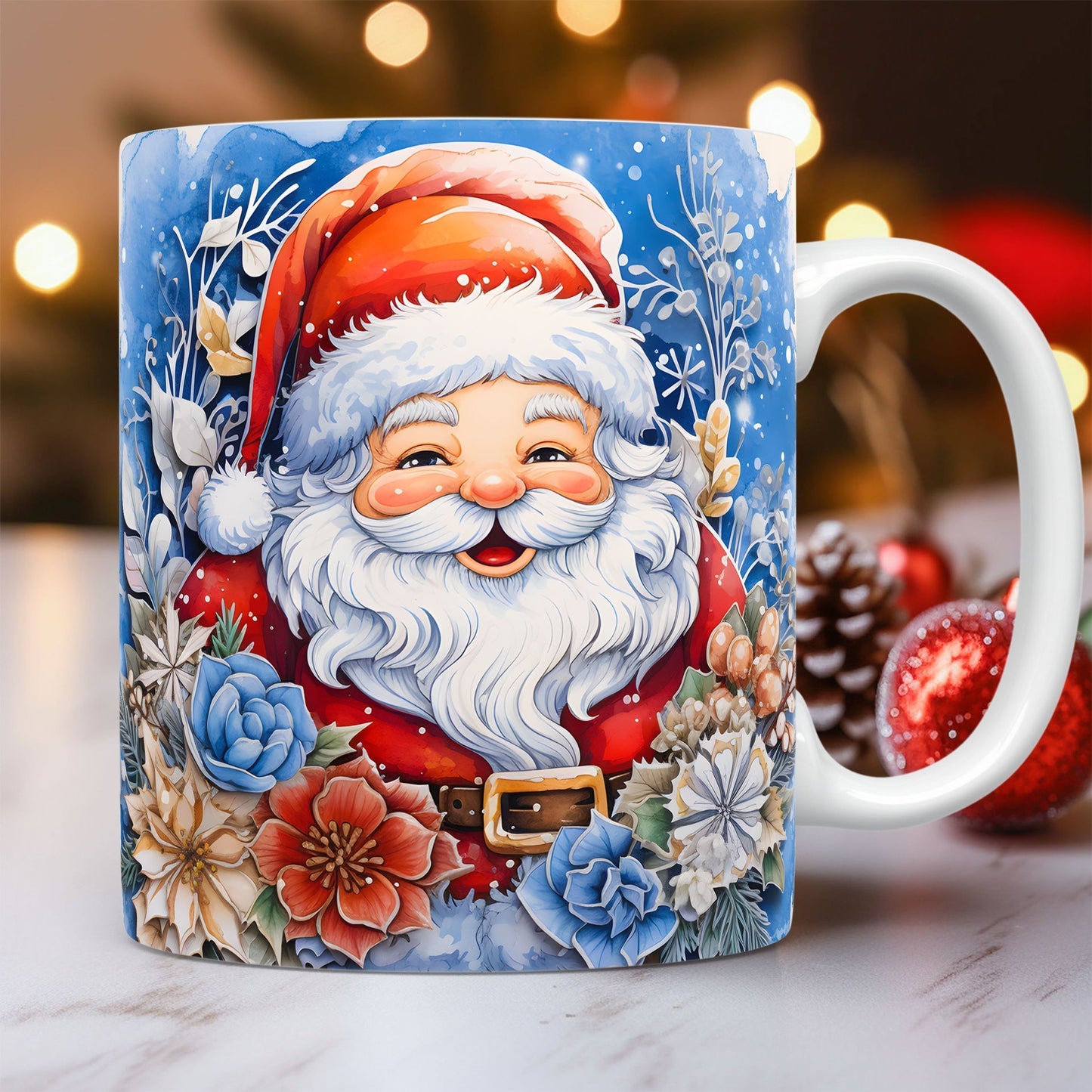 Christmas  Ceramic Santa Mug