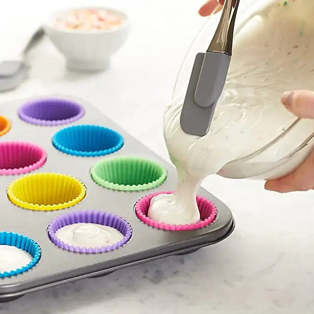 Reusable Silicone Nonstick Muffin Molds 12 Pcs