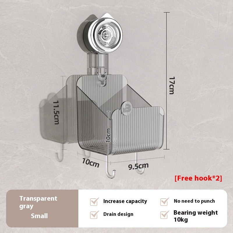 Punch-Free Suction Cup Triangle Bathroom Rack