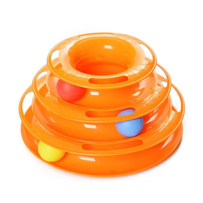 Three Level Pet Cat Toy Tower Tracks