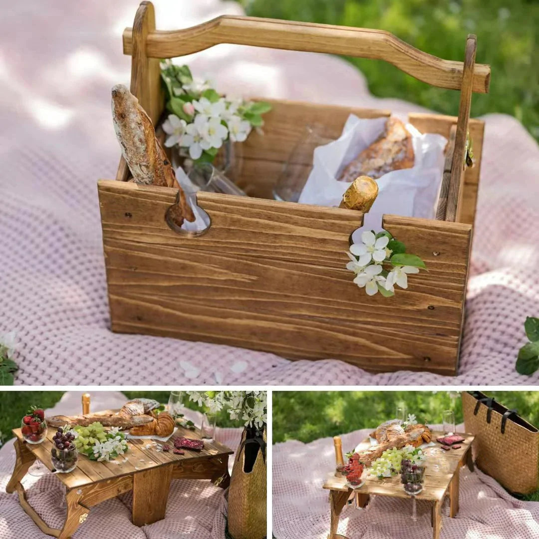 Folding Picnic Basket / Table