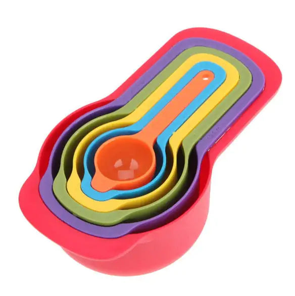 Juego de tazas y cucharas medidoras de cocina