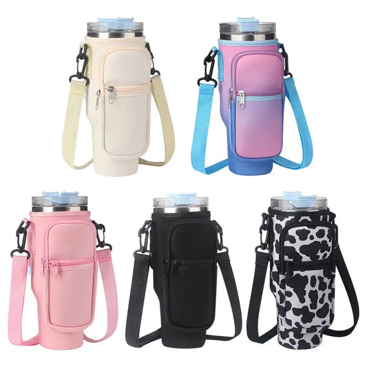 Portable Water Bottle Carrier Bag With Adjustable Strap