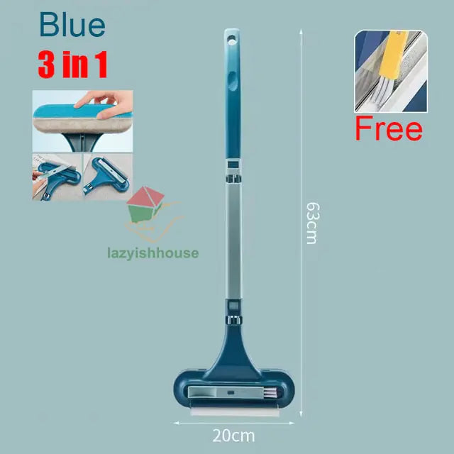 Doppelseitiger Fensterreiniger mit Teleskopstange