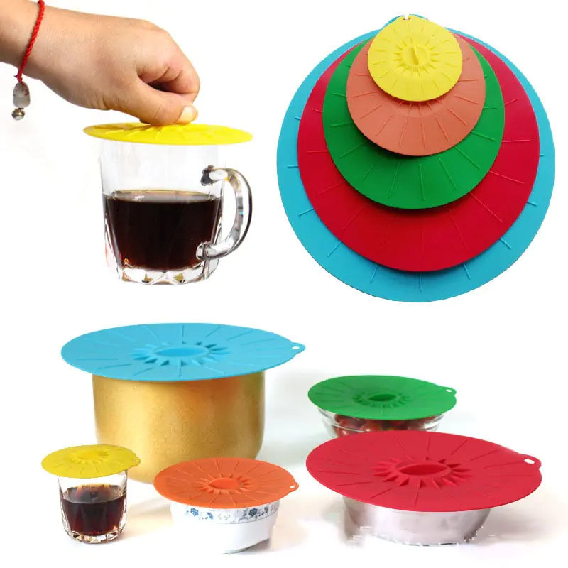 5 PCS Set Silicone Microwave Bowl Cover