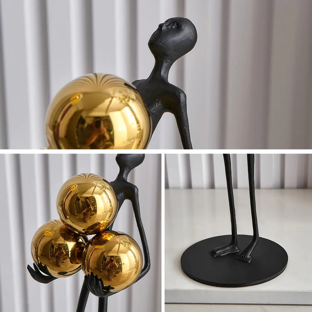 Elegant Floor Ball Figures Sculpture