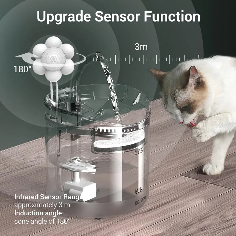 Automatic Cat Water Fountain with Sensor