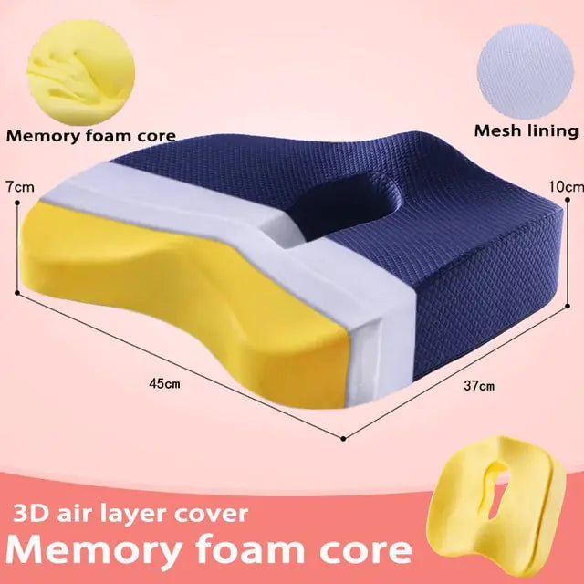 Cojín de asiento de espuma viscoelástica y almohada ortopédica