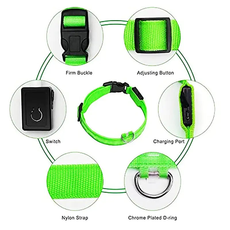 LED Glowing Adjustable Pet Collar