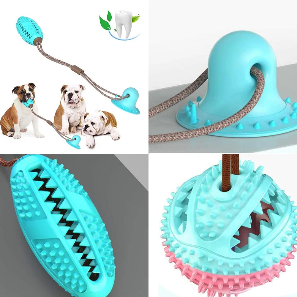 Silicon Dog Tug Toy Feeder